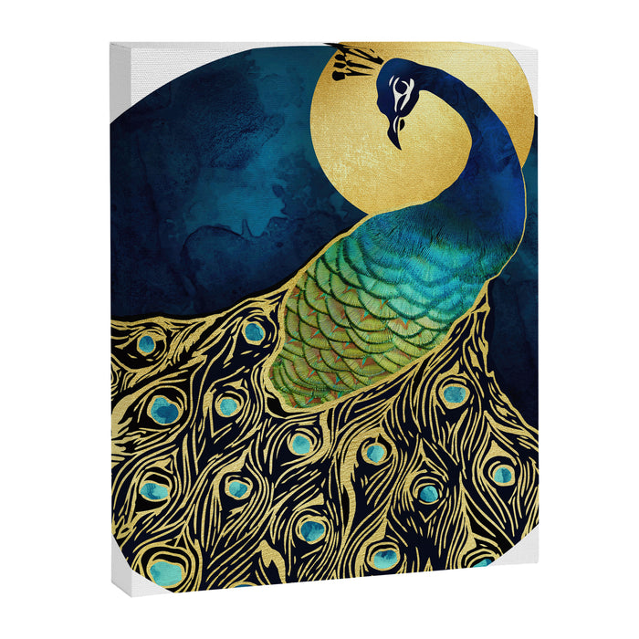 Golden Peacock Canvas Print Gallery Image 1