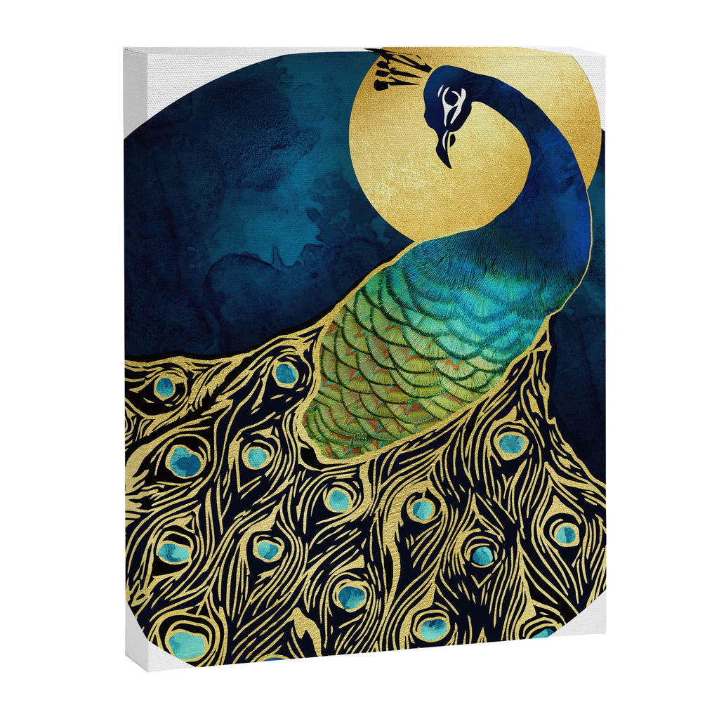 Golden Peacock Canvas Print Gallery Image 8