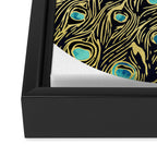 Golden Peacock Framed Canvas Print Gallery Image 3