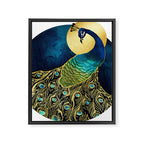Golden Peacock Framed Canvas Print Gallery Image 8