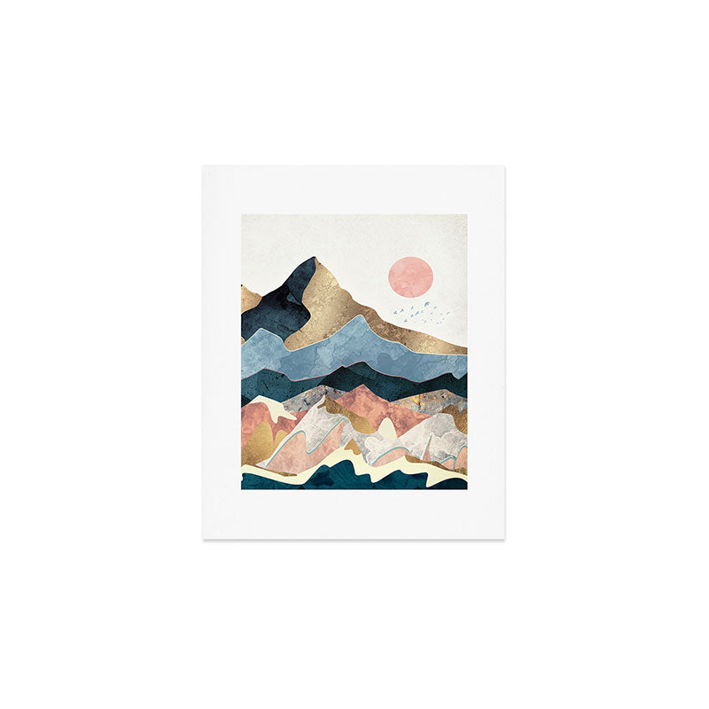 Golden Peaks Art Print Gallery Image 1