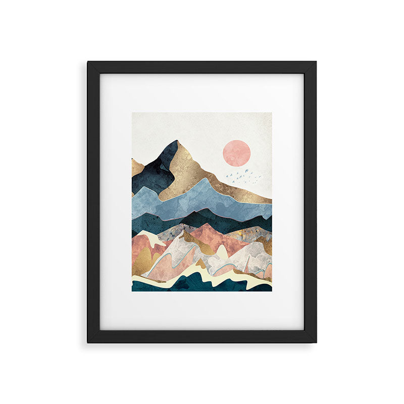Golden Peaks Framed Art Print Gallery Image 4