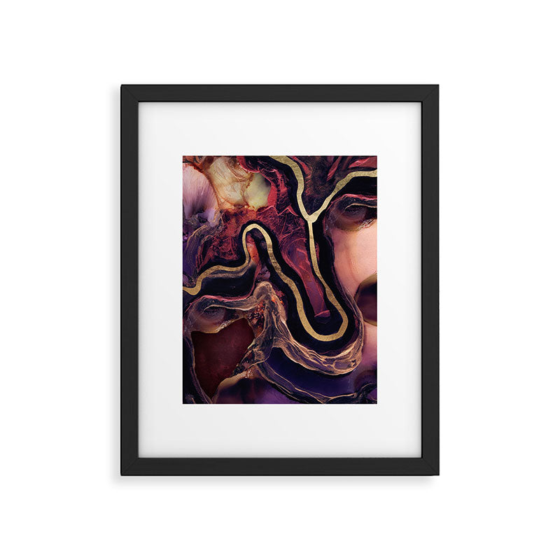 Golden River Abstract Framed Art Print Gallery Image 6