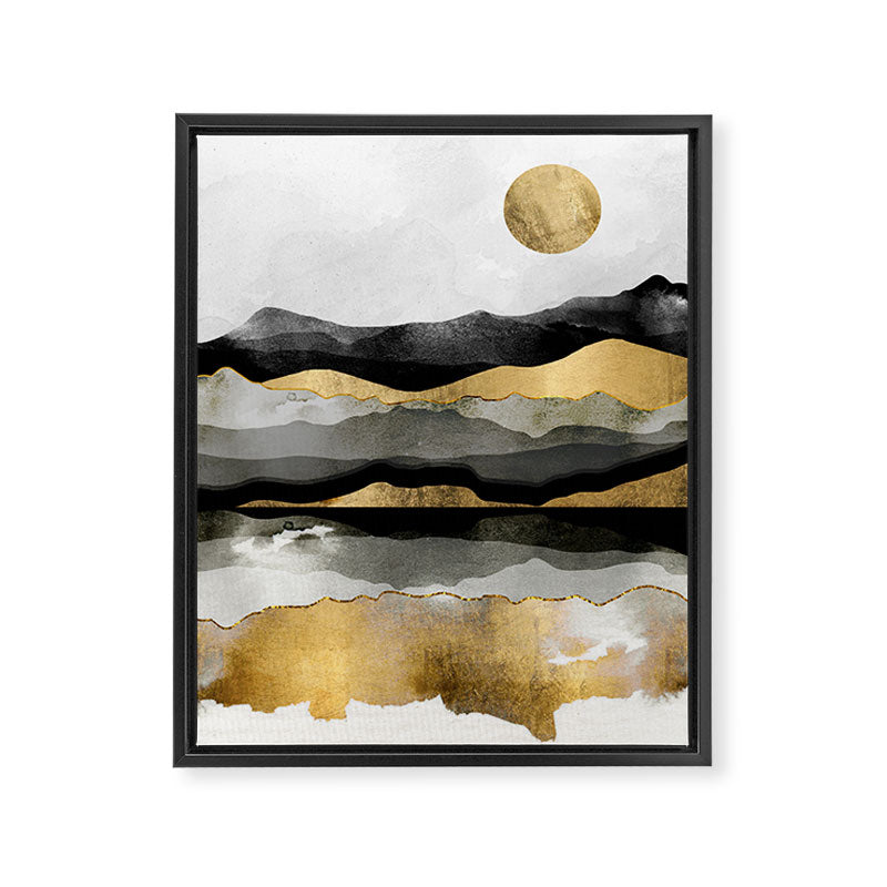 Golden Spring Moon Framed Canvas Print Gallery Image 8