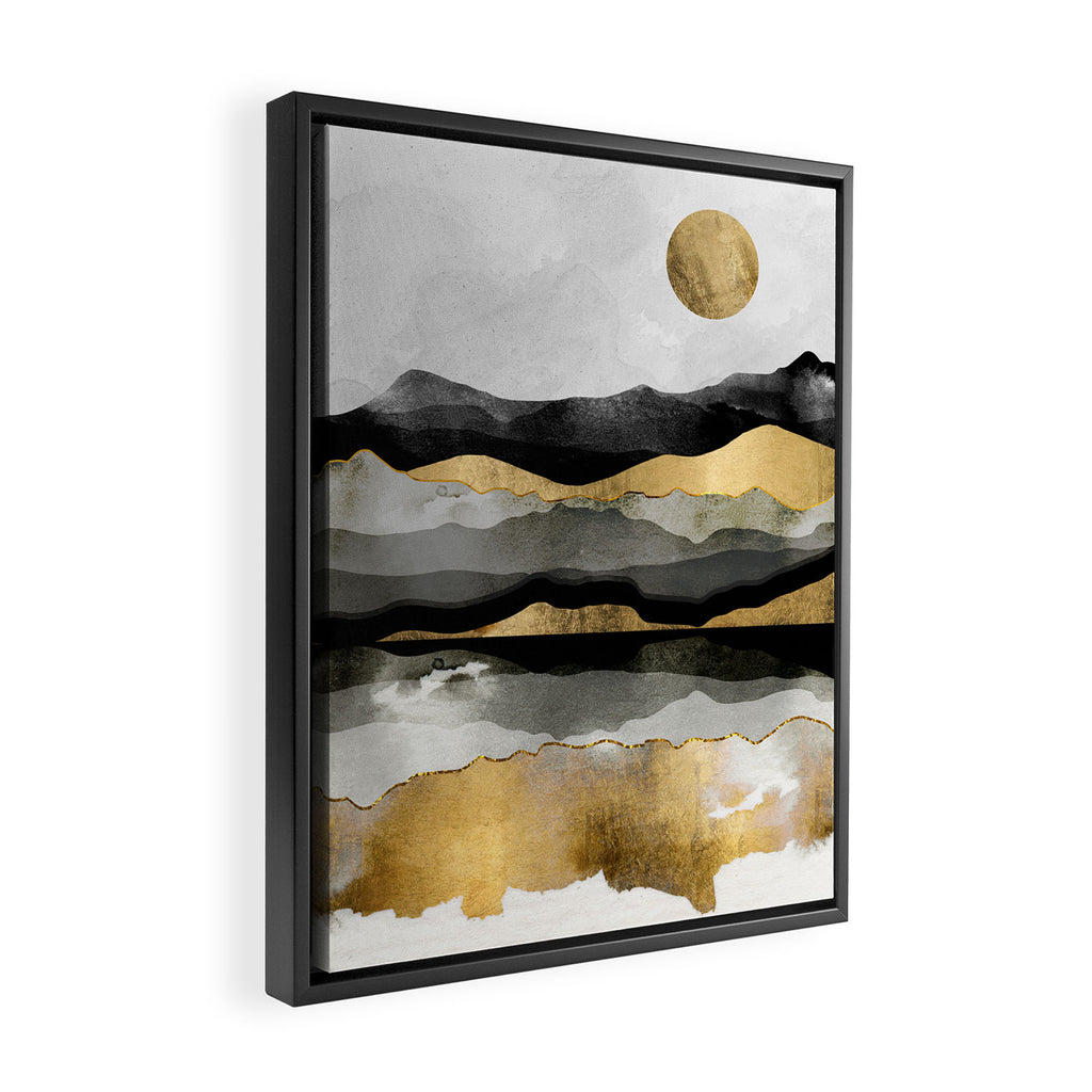 Golden Spring Moon Framed Canvas Print Gallery Image 2