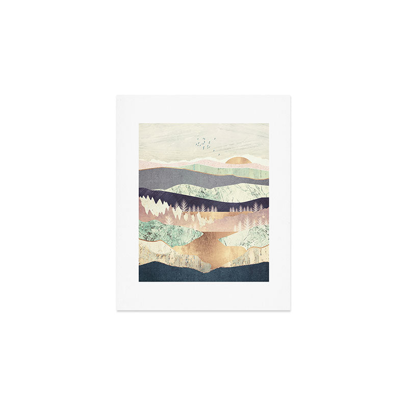 Golden Spring Reflection Art Print Gallery Image 1