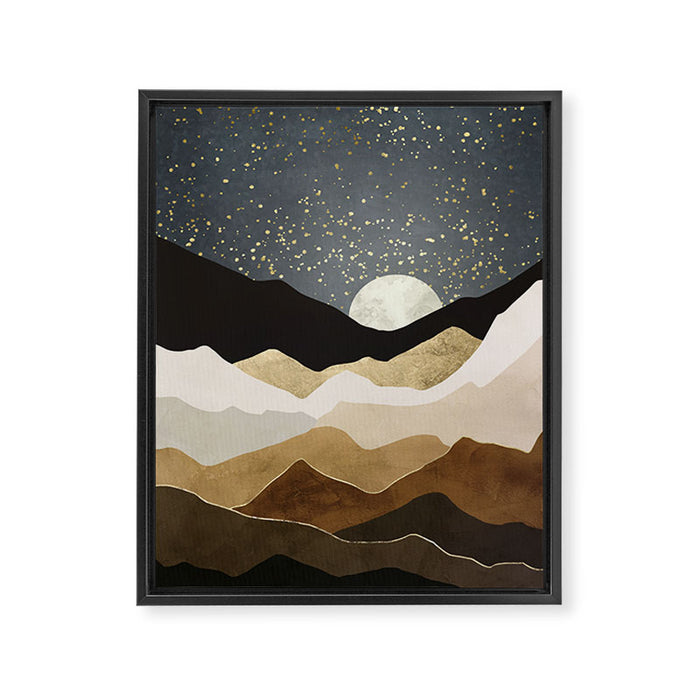 Golden Stars Framed Canvas Print Gallery Image 1