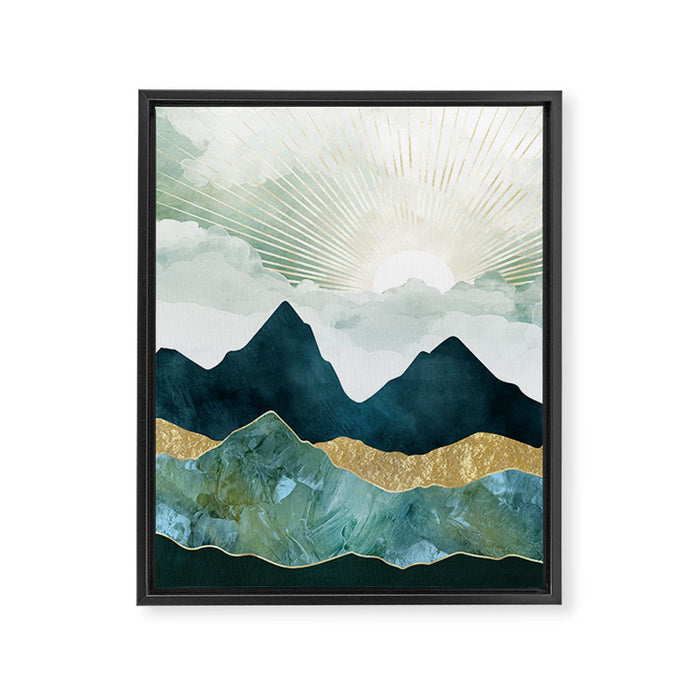 Golden Sunrise Framed Canvas Print Gallery Image 1