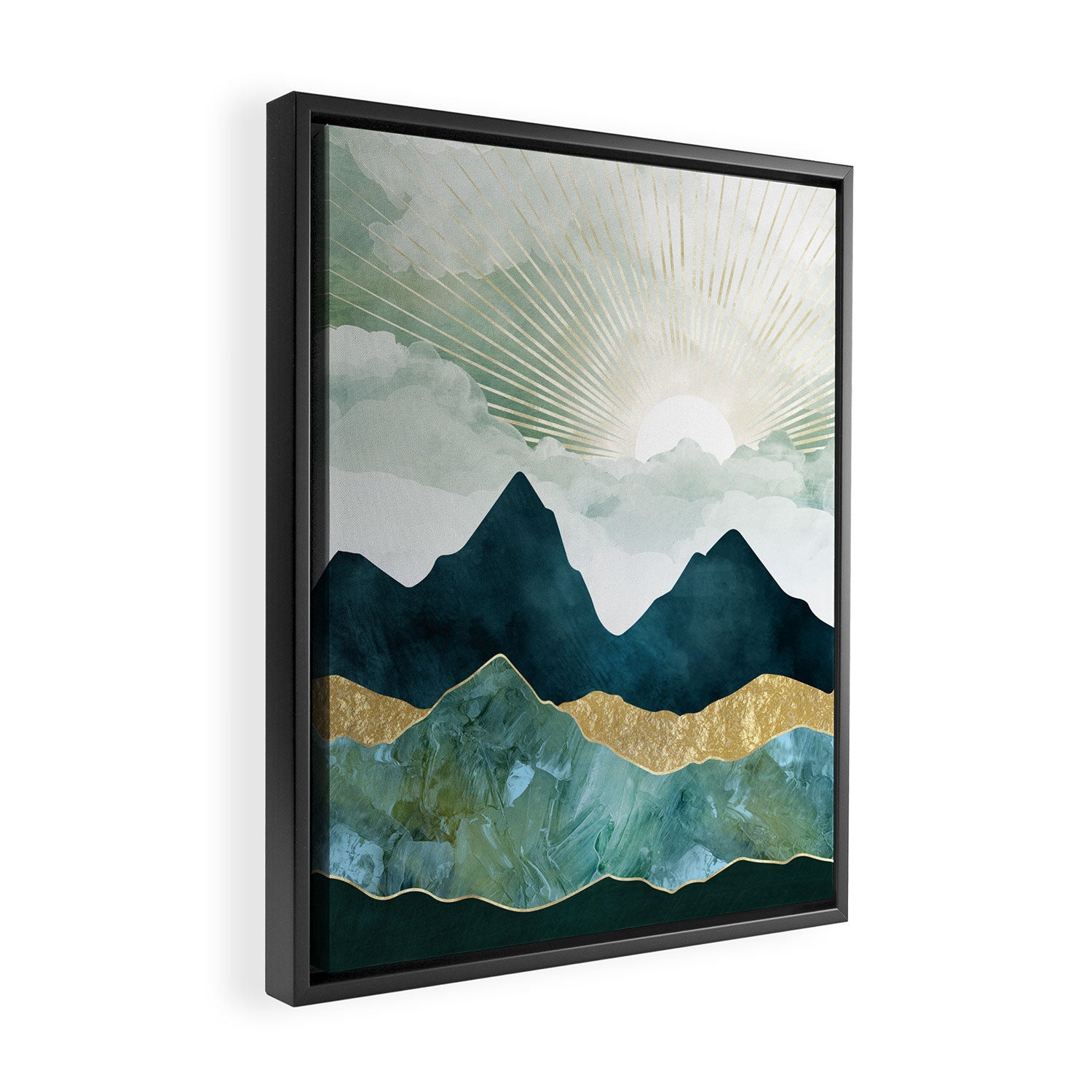 Golden Sunrise Framed Canvas Print Gallery Image 2
