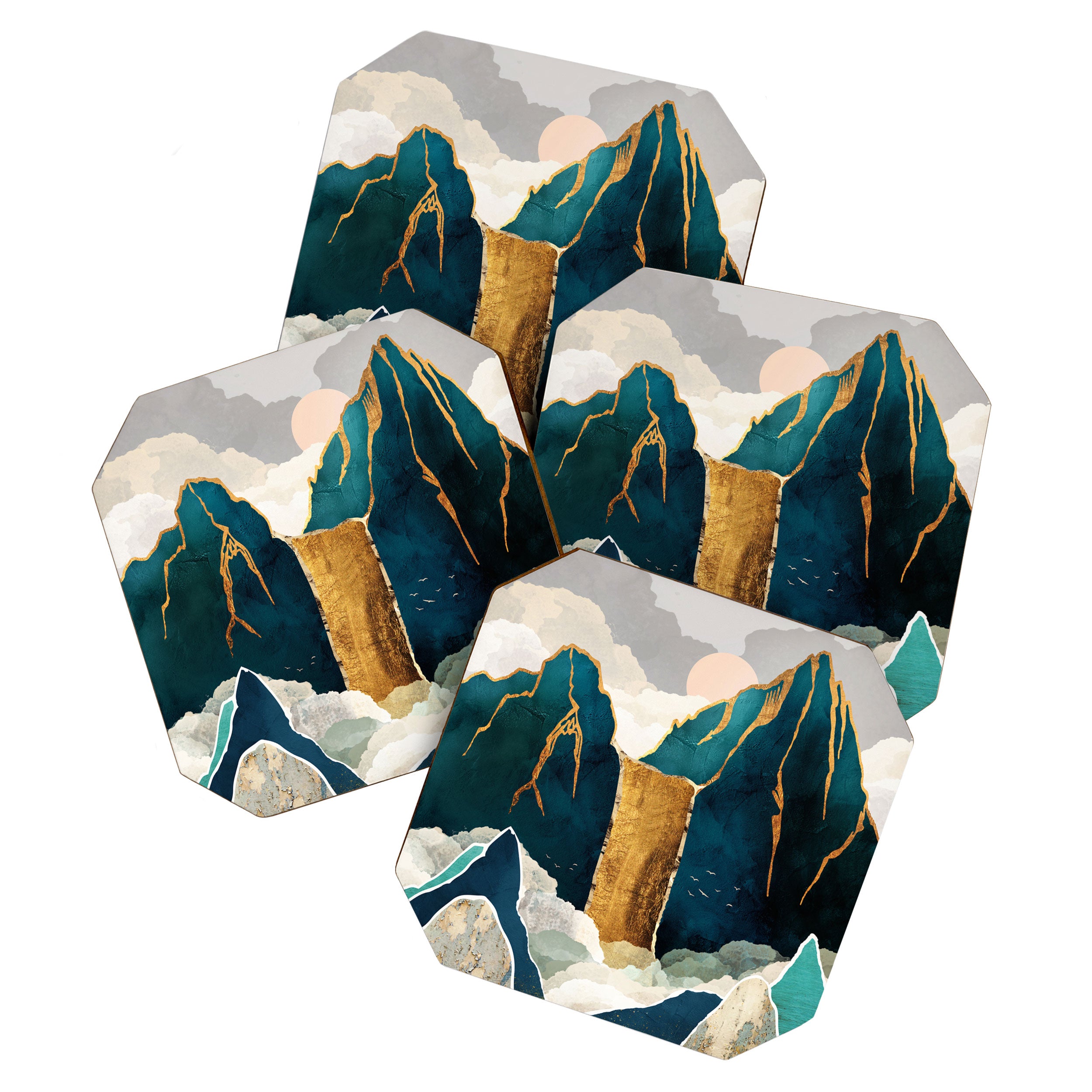 Golden Waterfall Coaster Gallery Image 1