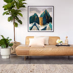 Golden Waterfall Framed Art Print Gallery Image 2