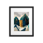 Golden Waterfall Framed Art Print Gallery Image 6