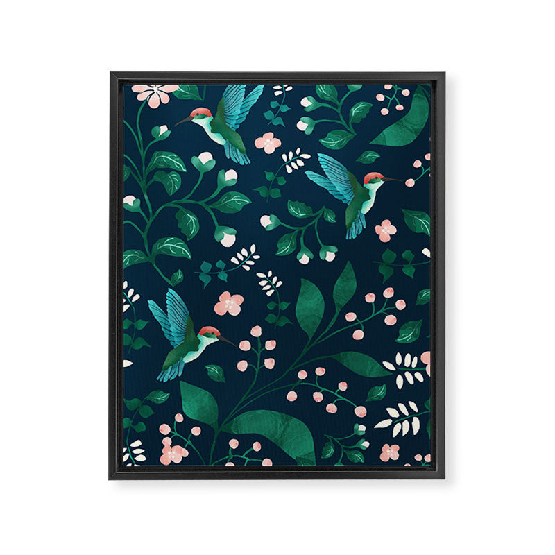 Humming Bird Garden I Framed Canvas Print Gallery Image 8