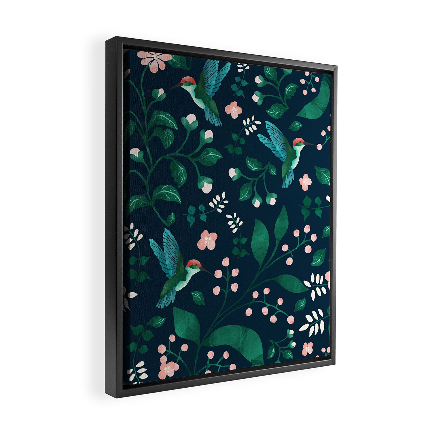 Humming Bird Garden I Framed Canvas Print Gallery Image 2
