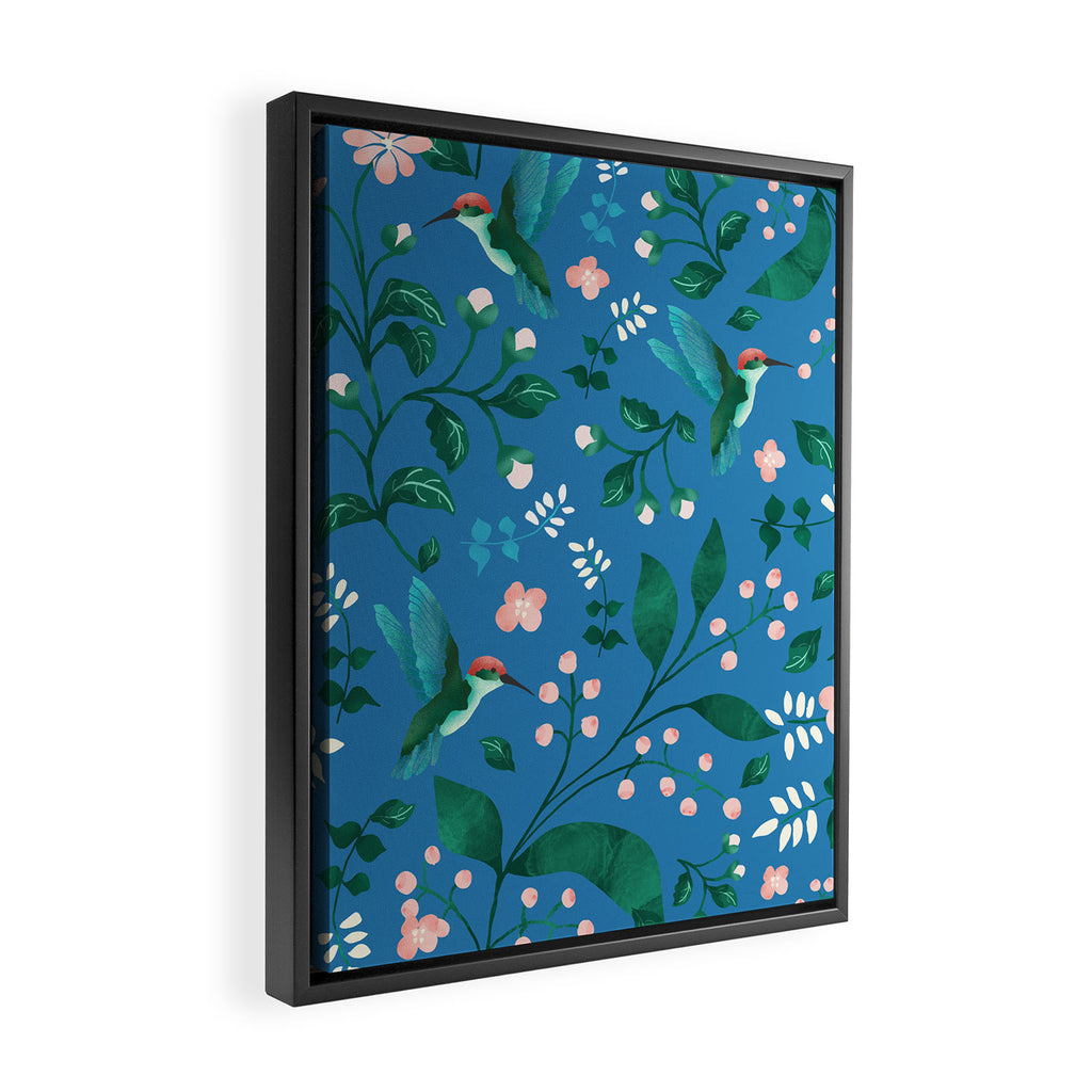 Hummingbird Garden II Framed Canvas Print Gallery Image 2