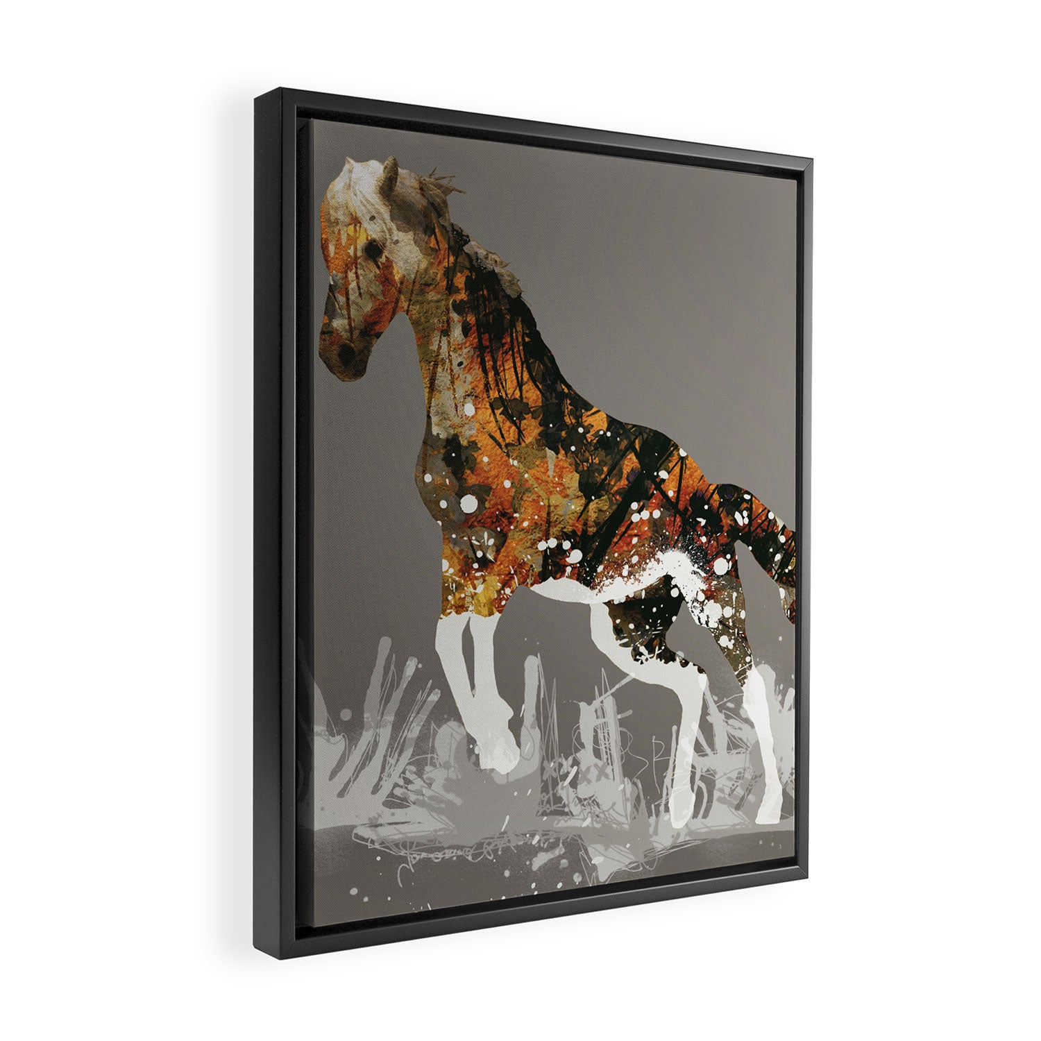 Ice Horse Framed Canvas Print Gallery Image 2