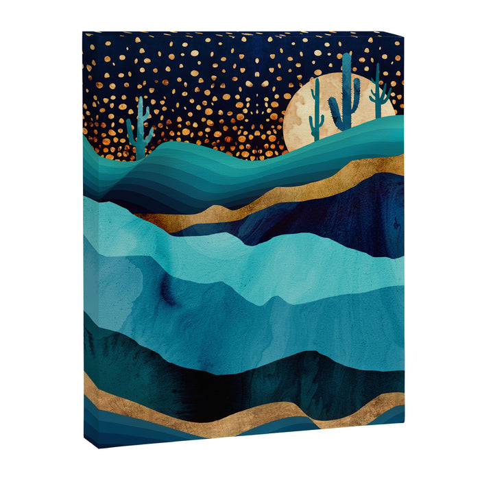Indigo Desert Night Canvas Print Gallery Image 1