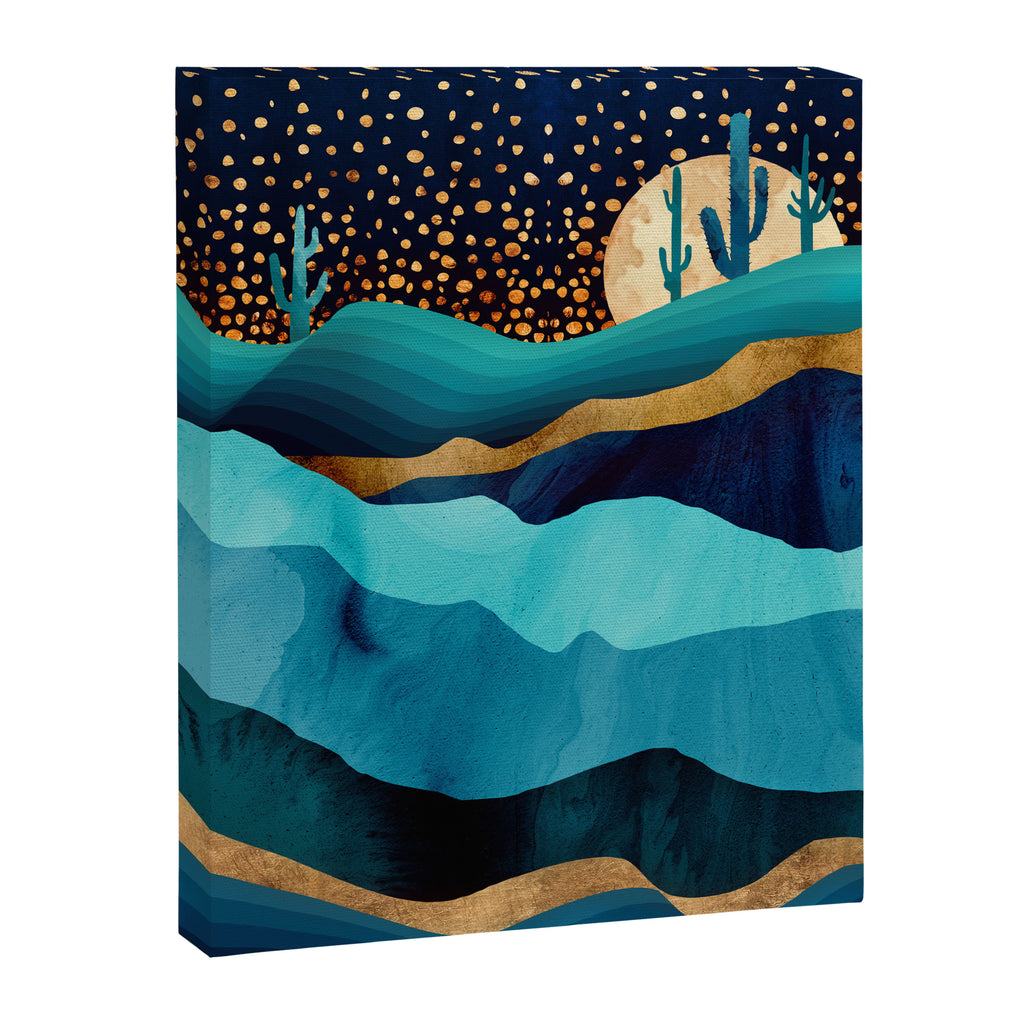 Indigo Desert Night Canvas Print Gallery Image 8