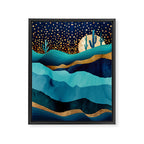 Indigo Desert Night Framed Canvas Print Gallery Image 8