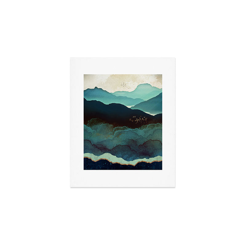 Indigo Mountains Art Print Gallery Image 1
