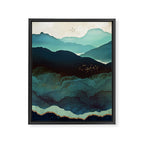 Indigo Mountains Framed Canvas Print Gallery Image 8