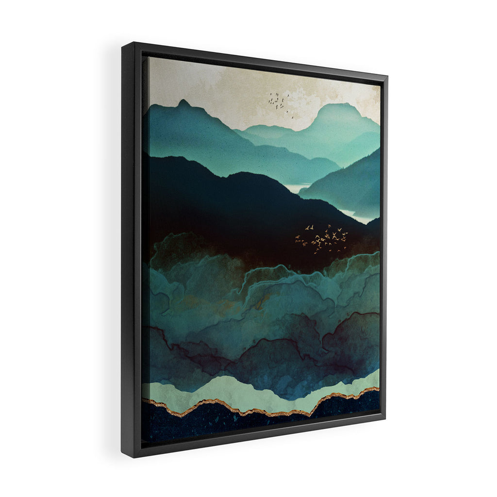 Indigo Mountains Framed Canvas Print Gallery Image 2