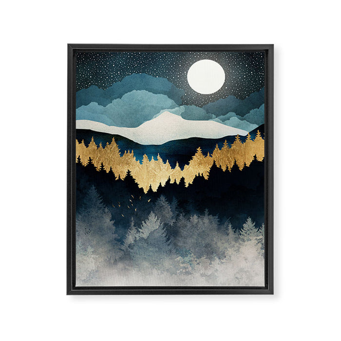 Indigo Night Framed Canvas Print Gallery Image 1