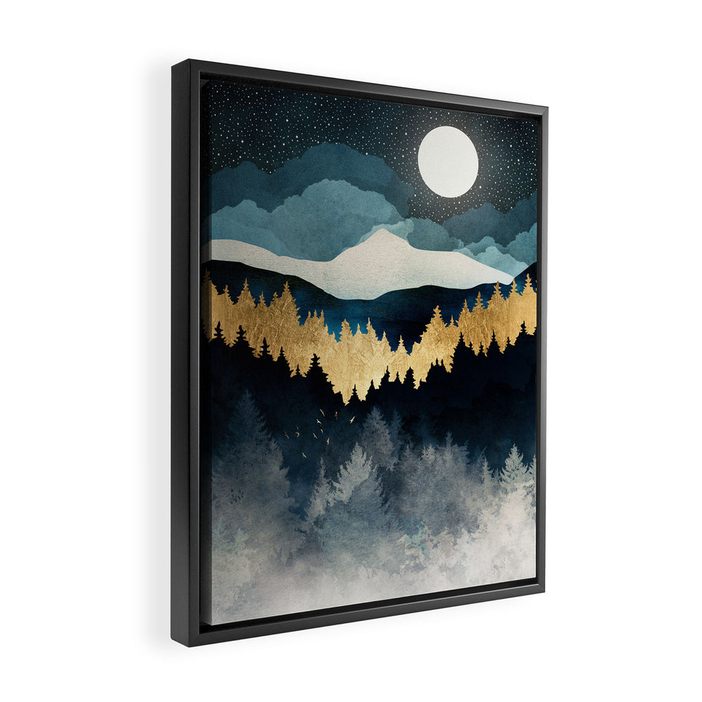 Indigo Night Framed Canvas Print Gallery Image 2