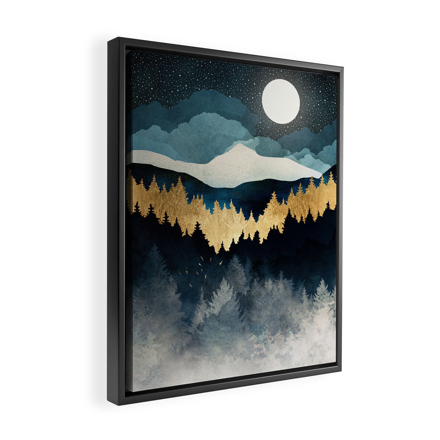 Indigo Night Framed Canvas Print Gallery Image 2