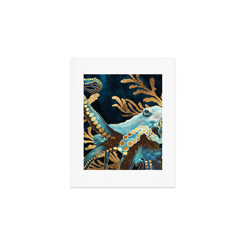 Indigo Octopus Art Print Gallery Image 1