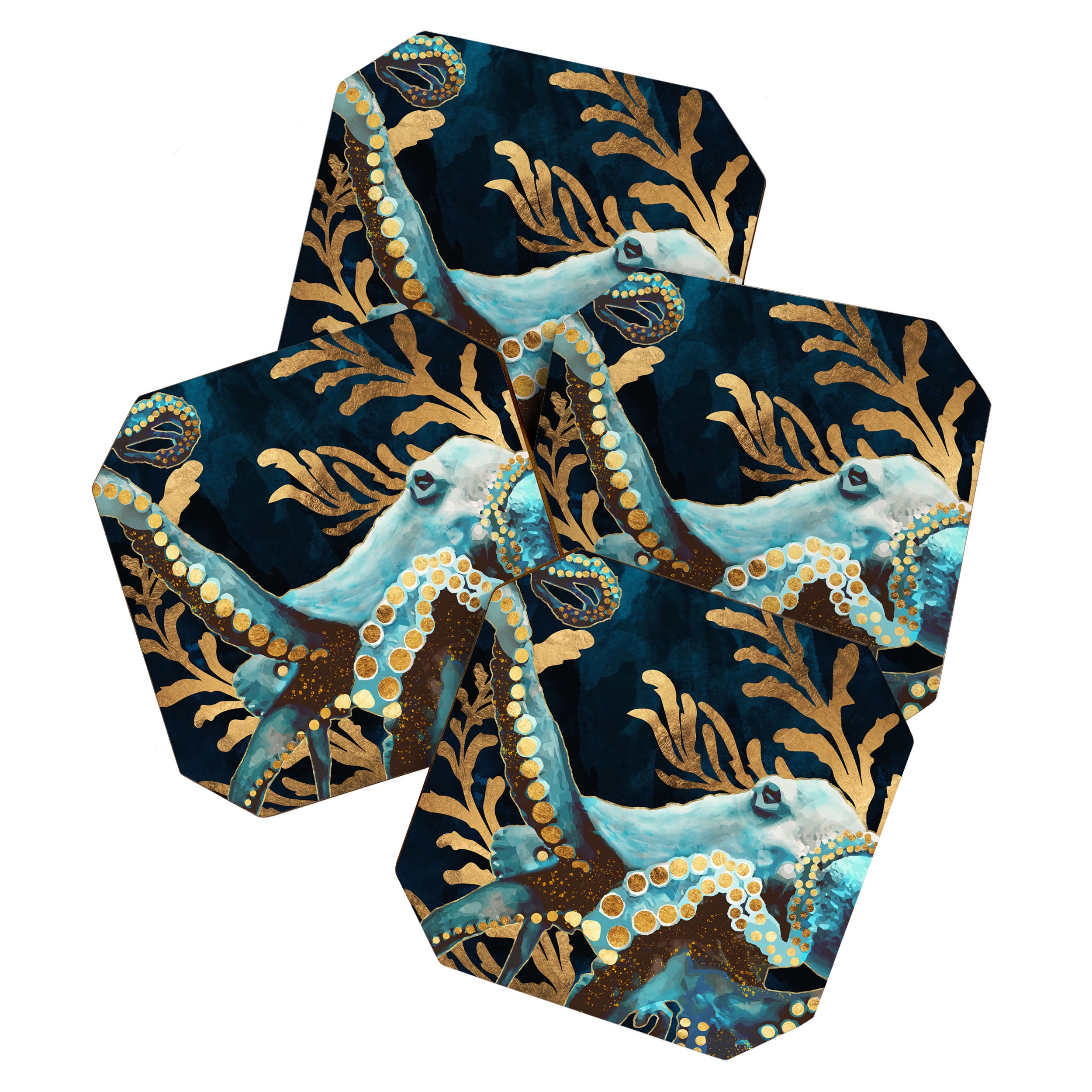Indigo Octopus Coaster Gallery Image 1