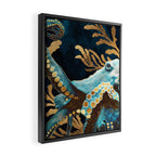 Indigo Octopus Framed Canvas Print Gallery Image 2