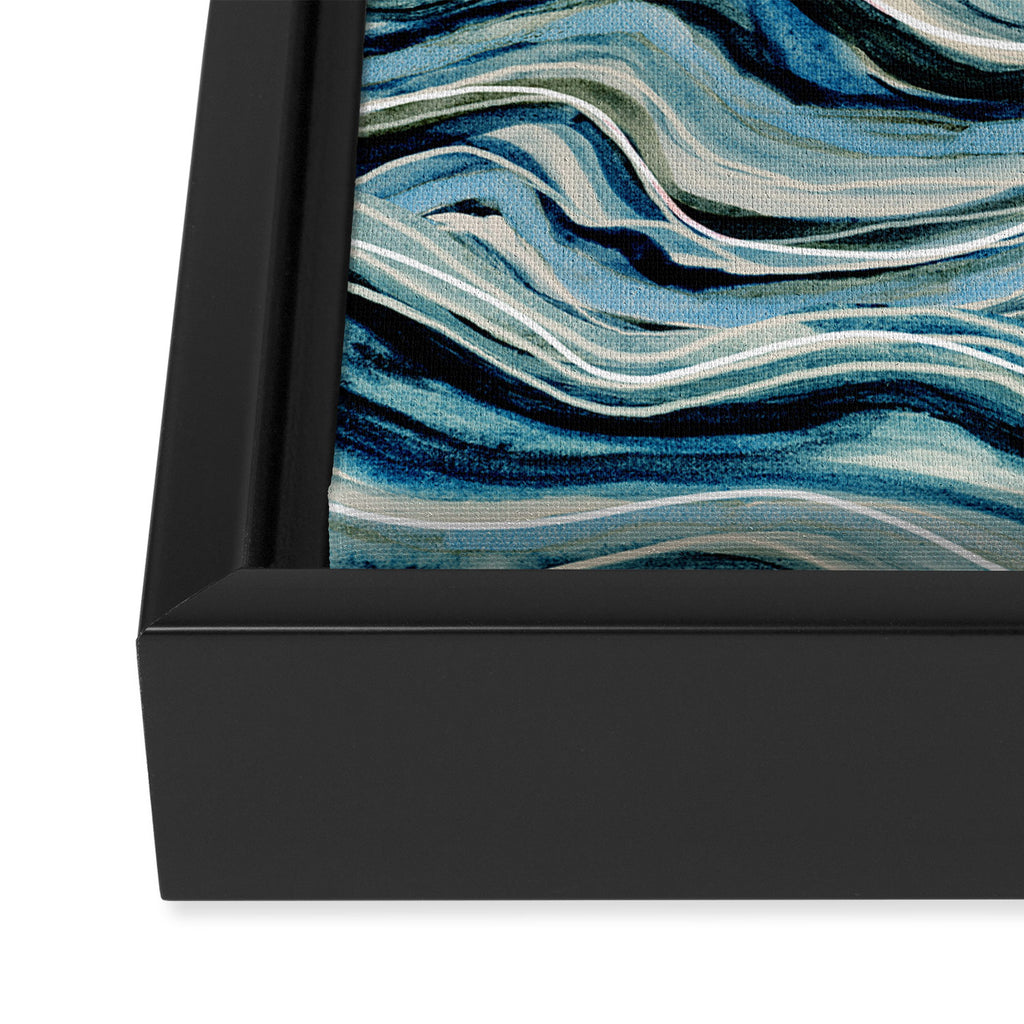 Indigo Sea Framed Canvas Print Gallery Image 3