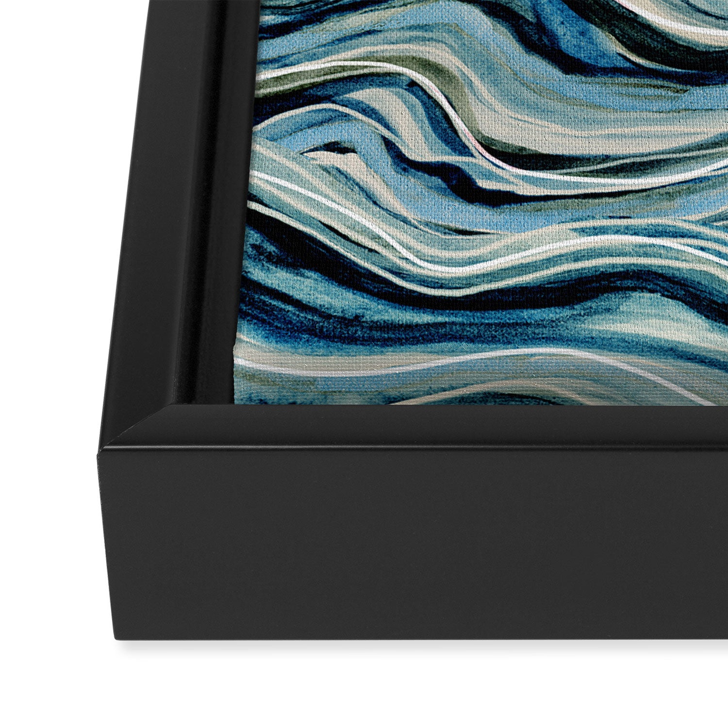 Indigo Sea Framed Canvas Print Gallery Image 3