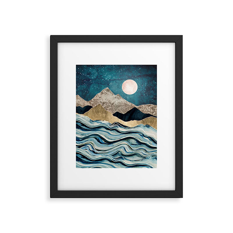 Indigo Sea Framed Art Print Gallery Image 6