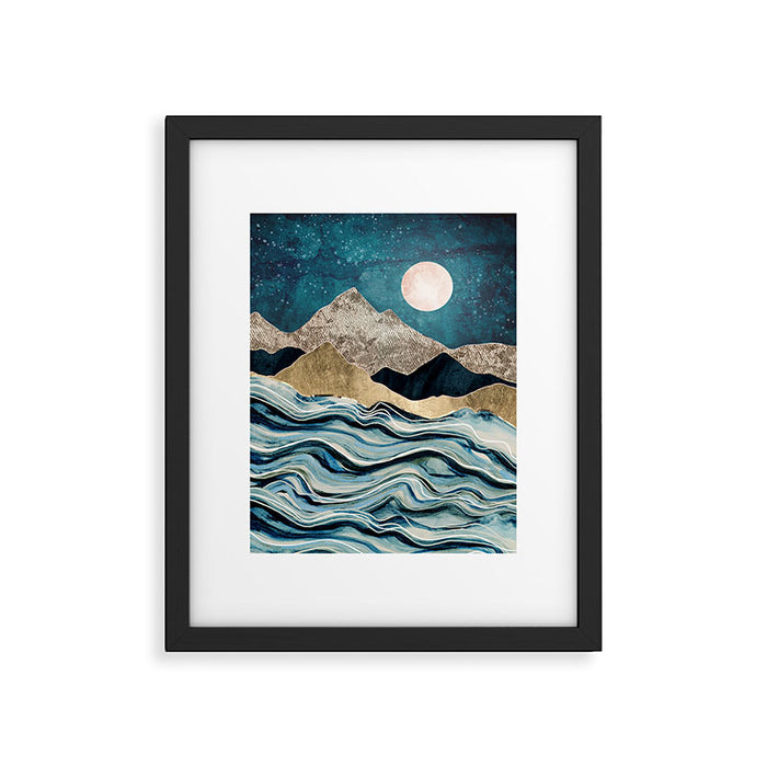 Indigo Sea Framed Art Print Gallery Image 1