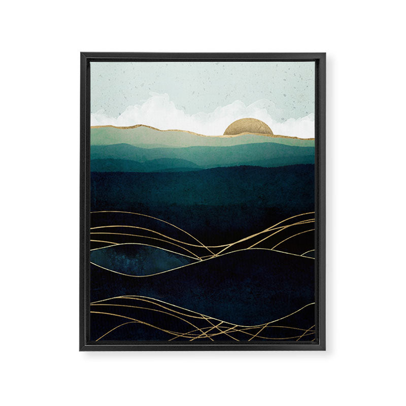 Indigo Waters Framed Canvas Print Gallery Image 8