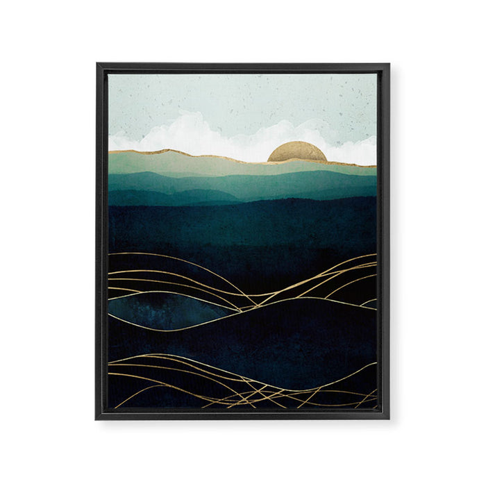 Indigo Waters Framed Canvas Print Gallery Image 1