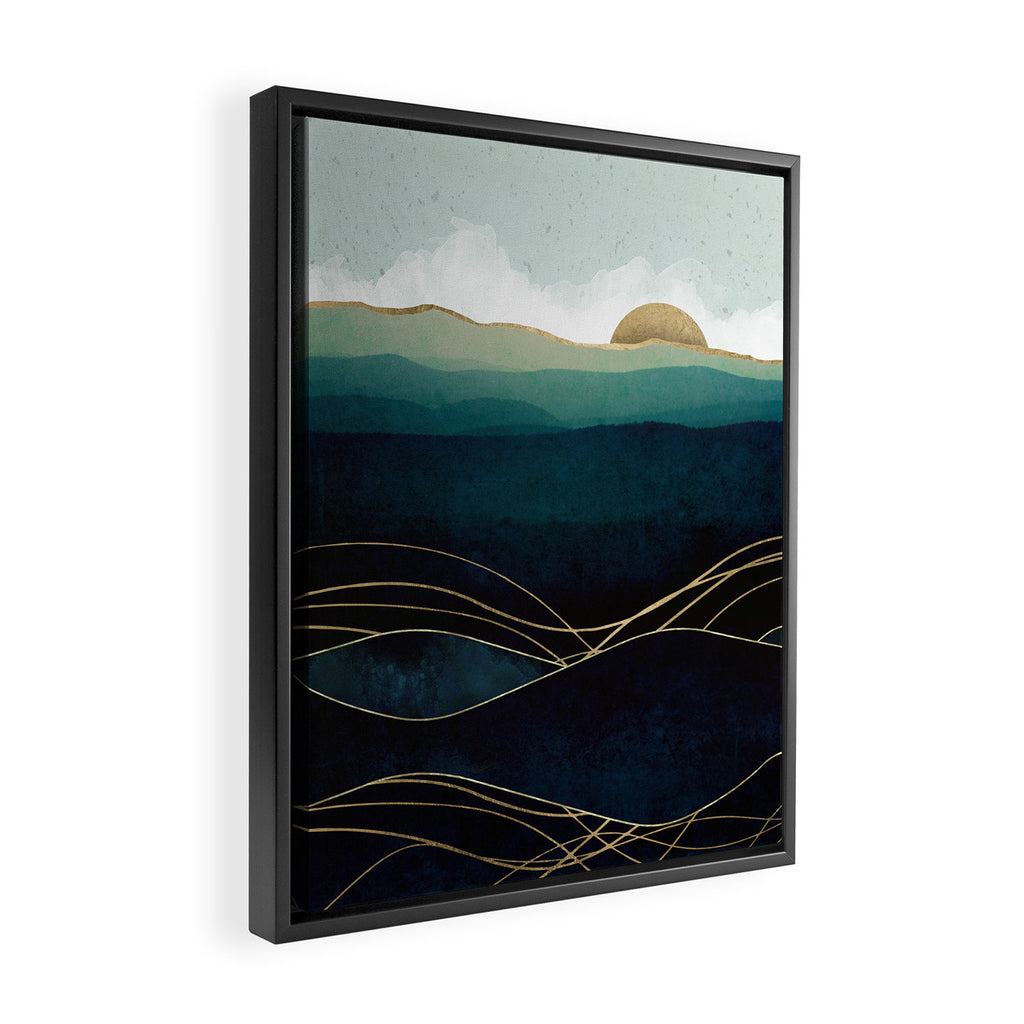Indigo Waters Framed Canvas Print Gallery Image 2