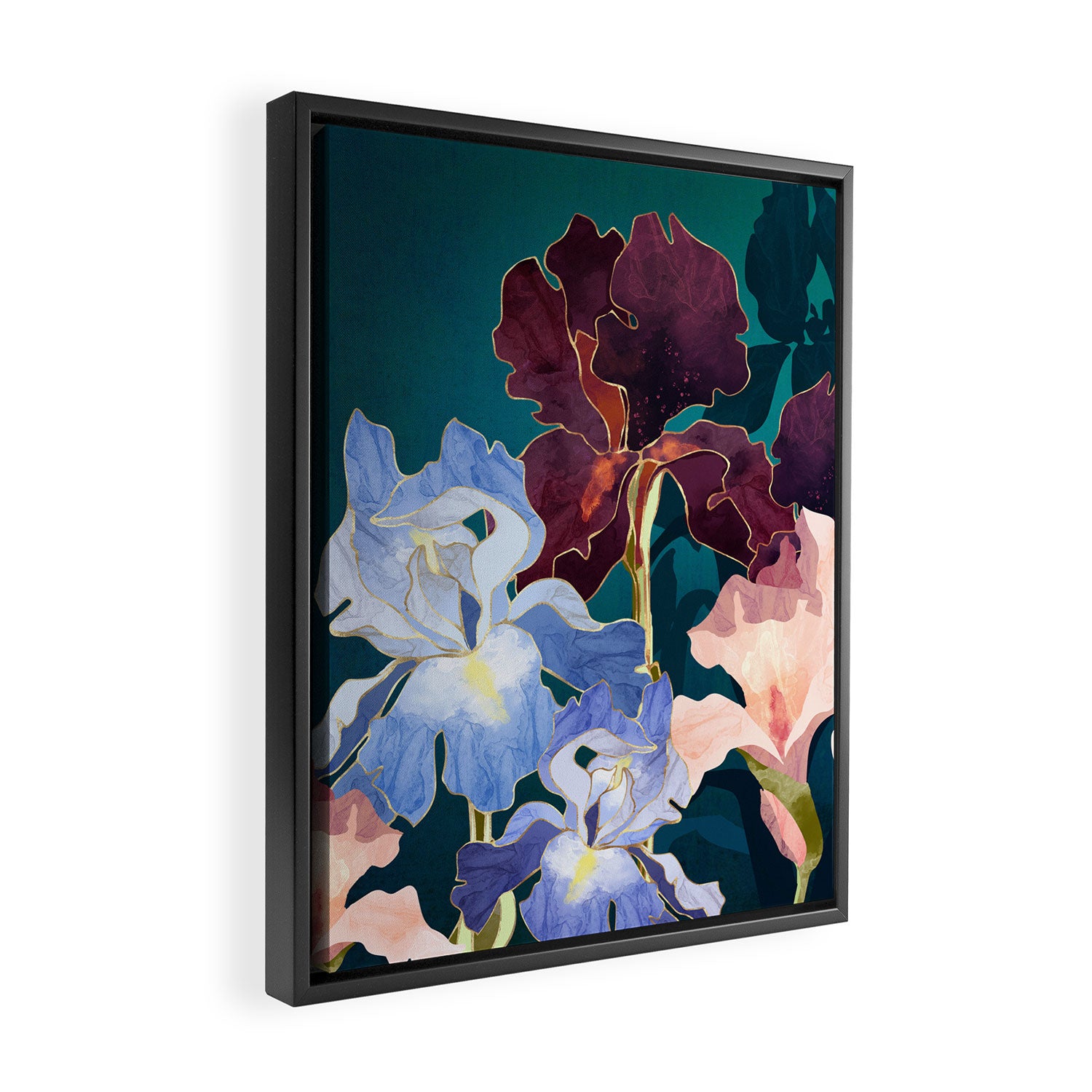 Iris Abstract Framed Canvas Print Gallery Image 2