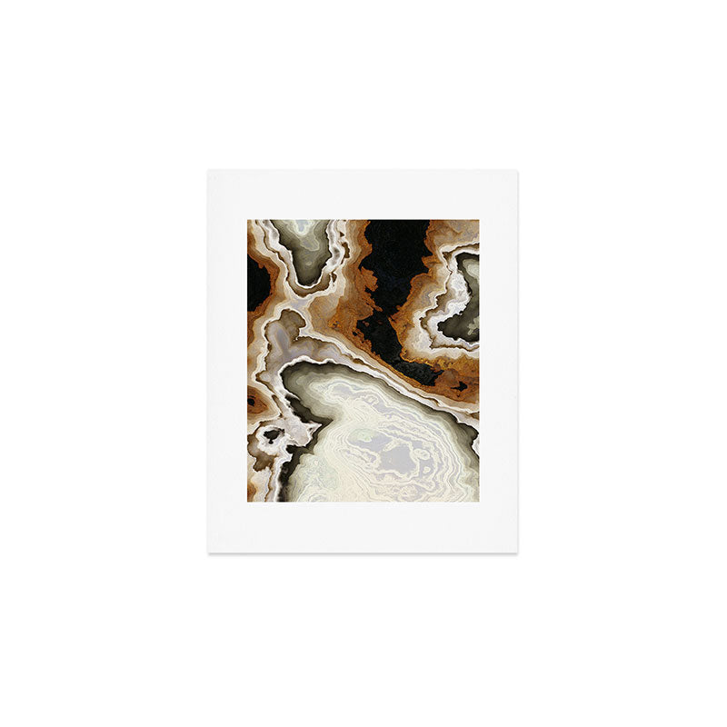 Ivory Agate Abstract Art Print Gallery Image 1