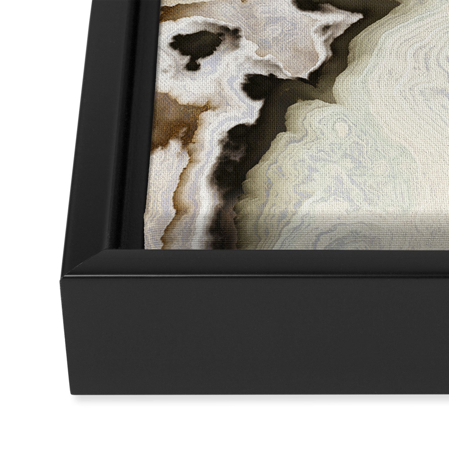 Ivory Agate Abstract Framed Canvas Print Gallery Image 3