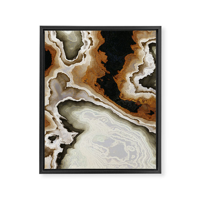Ivory Agate Abstract Framed Canvas Print Gallery Image 1
