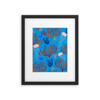 Jellyfish and Coral-Blue Framed Art Print Gallery Image 6
