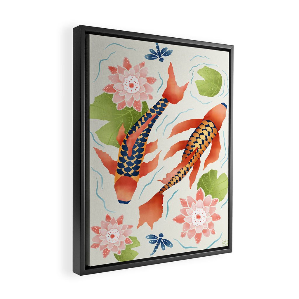 Koi Pond I Framed Canvas Print Gallery Image 2