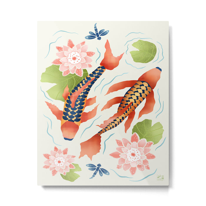 Koi Pond I Metal Print Gallery Image 1