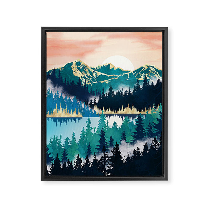 Lake Mist Framed Canvas Print Gallery Image 1