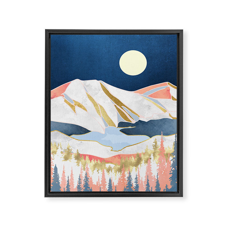 Lake Mountains Framed Canvas Print Gallery Image 8