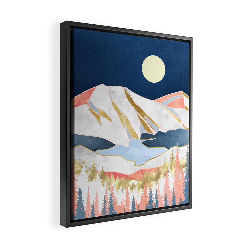 Lake Mountains Framed Canvas Print Gallery Image 2