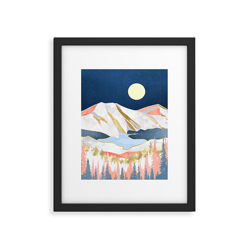 Lake Mountains Framed Art Print Gallery Image 6